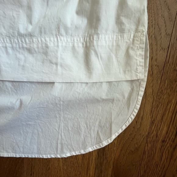 NWT J. Crew Poplin Cotton Funnelneck White Blouse Women’s Sz 4 Fishercore Boho - Picture 8 of 10